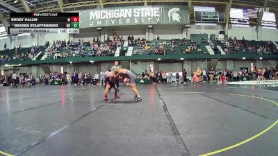 157 lbs Champ. Round 2 - Braden Stauffenberg, Michigan State vs Brody Hallin, Northern Illinois
