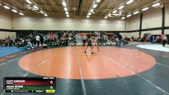 132 lbs 1st Place Match - Noah Irvine, Lander Valley vs Coyt Krieger, Hardin