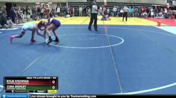 105 lbs Round 1 - Cora Bighley, Somerset Wrestling vs Kylie Stichman, Waupaca Middle School