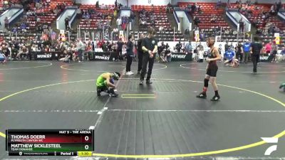 65 lbs Cons. Round 4 - Matthew Sicklesteel, Team Donahoe vs Thomas Doerr, Plymouth Canton WC