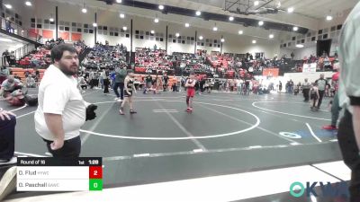 70 lbs Round Of 16 - Derreck Flud, Hilldale Youth Wrestling Club vs Oliver Paschall, Broken Arrow Wrestling Club