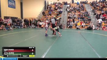 55 lbs Round 1 - Kiah Dukes, BAM vs Etta Burke, Cresco Youth Wrestling Club