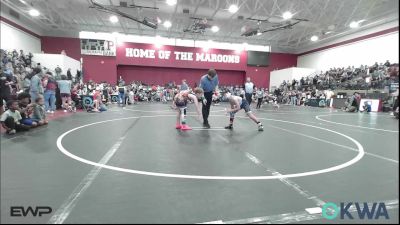 90 lbs Rr Rnd 3 - Kaiden Knapski, Kingfisher YellowJackets vs Charles Ohman, Mannford Pirate Youth Wrestling