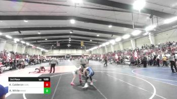 88 lbs 3rd Place - Kendall Calderon, Carlsbad Combat WC vs Adlee White, Mancos Bluejays