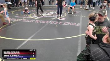 50 lbs Semifinal - Mazie Schofield, Chugach Eagles Wrestling Club vs Britta Cherland, Marathon Wrestling Club