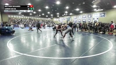 215 lbs Cons. Round 3 - Aaron Cox Jr., Sanger West vs Matthew Mohamed, Arvin