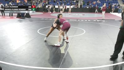 126 lbs Consolation - Alex Plowman, Lowell vs Monica Flores Romero, Fairfield Warde