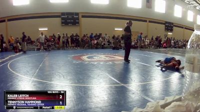 56 lbs Cons. Semi - Kaleb Leitch, Midwest Xtreme Wrestling vs Tennyson Hammond, Midwest Regional Training Center