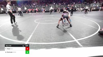 110 lbs Consi Of 4 - Tyler Neal, Webb City Youth Wrestling vs Dion Schuler, Scrap Yard Training