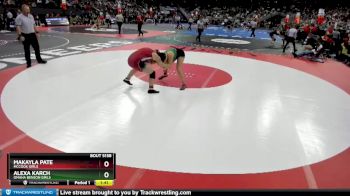 Quarterfinal - Makayla Pate, McCook Girls vs Alexa Karch, Omaha Benson Girls