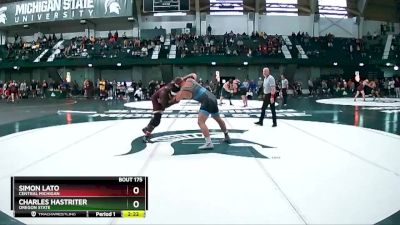 285 lbs Cons. Round 3 - Charles Hastriter, Oregon State vs Simon Lato, Central Michigan