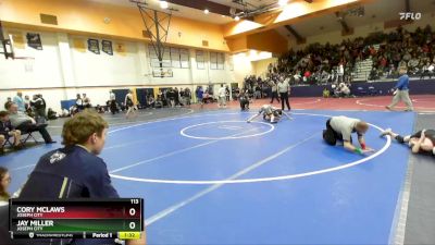 113 lbs Round 3 - Cory McLaws, Joseph City vs Jay Miller, Joseph City