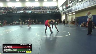 285 lbs Cons. Round 2 - Emilliano Flores, East Los Angeles College vs Tupu Vaili, Skyline College