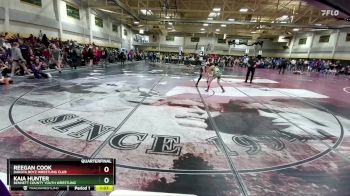 100 lbs Quarterfinal - Reegan Cook, Dakota Boyz Wrestling Club vs Kaia Hunter, Bennett County Youth Wrestling