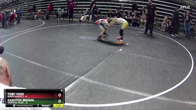 75 lbs Quarterfinals (8 Team) - Kashton Brown, Nebraska Maize vs Toby Voss, North Dakota 2