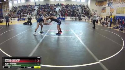 132 lbs Quarterfinal - Joey Vitale, George M. Steinbrenner vs James Aguilar, Riverview (Riverview)