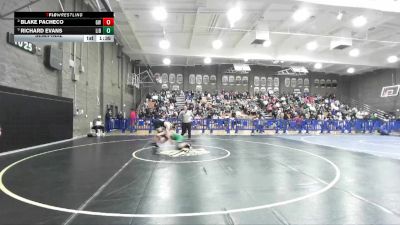 150 lbs Semifinal - Richard Evans, Liberty (Madera) vs Blake Pacheco, Golden West