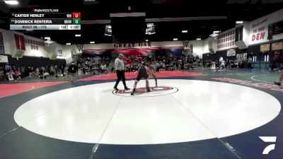 175 lbs Champ. Round 1 - Dominick Renteria, Murrieta Valley vs Carter Henley, Whittier