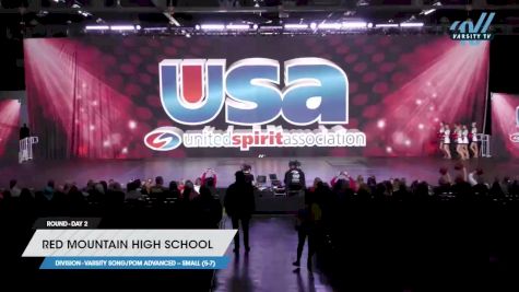 Red Mountain High School - Varsity Song/Pom Advanced -- Small (5-7) [2023 Varsity Song/Pom Advanced -- Small (5-7) Day 2] 2023 USA Spirit & Junior Nationals/Collegiate Championships