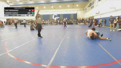 120 lbs Champ. Round 2 - Andrew Garcia, Rough House Wrestling Club vs Yair Hernández, Highland Wrestling