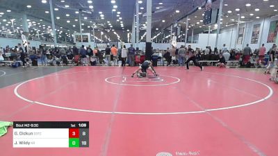 100 lbs Rr Rnd 2 - Gabe Dickun, D3 Training Center vs Justin Wildy, Kraken Red