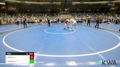 119 lbs Consi Of 16 #2 - Caleb Butts, Black Fox Wrestling Club vs Elijah Nelson, Woodward Youth Wrestling