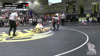 76 lbs 1st Place Match - Matthew Campos, Red Wave Wrestling vs Dominic Galvan, Elk Grove Wrestling Academy