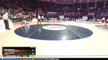 1A 132 lbs Cons. Round 2 - Sam Begler, Braidwood (Reed-Custer) vs Jake Piatak, Coal City