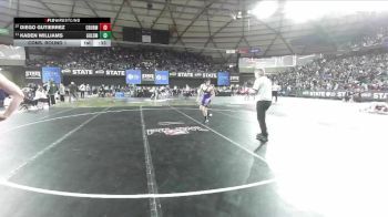 Boys 1B/2B 132 Cons. Round 1 - Kaden Williams, Goldendale vs Diego Gutierrez, Columbia (Burbank)