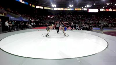 6A 120 lbs Champ. Round 1 - Justus Peregrina, Coeur D Alene vs Tre Hallford, Meridian