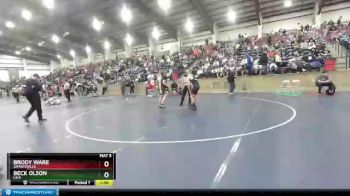 135 lbs Cons. Round 4 - Beck Olson, Lehi vs Brody Ware, Grantsville