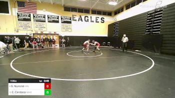 113 lbs Consi Of 8 #2 - Stephen Numme, Greenwich vs Cameron Cardona, New Britain