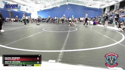 85 lbs Round 2 (4 Team) - Olivia Worden, Queens Of Chaos vs Paityn McCann, OpenMats Wrestling Club