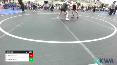 100-105 lbs Rr Rnd 2 - Lawson Farrar, Rough Riders vs Brilee Combs, Cowboy Wrestling Club