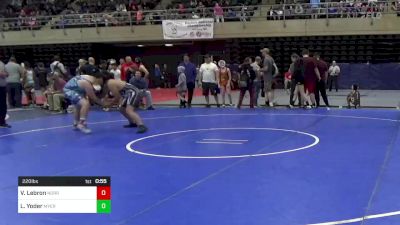 220 lbs Round Of 16 - Vicktor Lebron, Norristown, PA vs Levi Yoder, Myerstown, PA