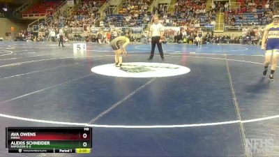 115 lbs Champ. Round 1 - Alexis Schneider, Napoleon G-S vs Ava Owens, Fargo