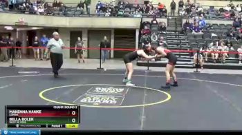 120 lbs Champ. Round 2 - Bella Bolek, West De Pere vs Makenna Hanke, Lomira