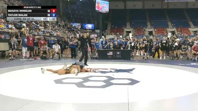 95 lbs Cons. Rd Of 32 - Masaya Wheeler, California vs Taylor Malan, Ohio