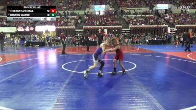 70 lbs Champ. Round 1 - Tristan Cottrell, Project Wrestling vs Colton Wayne, Laurel Matburners