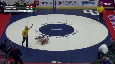 127 lbs 3rd Place - Amber Dingle, Saegertown vs Abby Williard, Manheim Twp