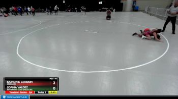 76 lbs Cons. Semi - Sophia Valdez, Betterman Elite Wrestling vs KaiMonie Gordon, Nebraska