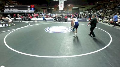 132 lbs Eric Lopez, TCWA - Tri-Counties Wrestling Association vs Knox Espinoza, LAWA - Los Angles Wrestling Association