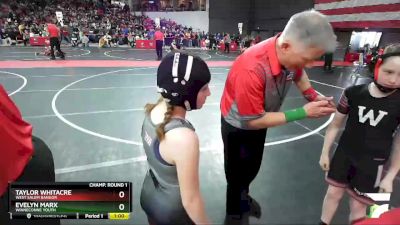 95 lbs Champ. Round 1 - Taylor Whitacre, West Salem Bangor vs Evelyn Marx, Winneconne Youth