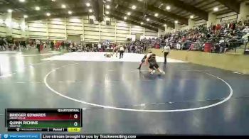 190 lbs Quarterfinal - Bridger Edwards, Grantsville vs Quinn Richins, Wasatch