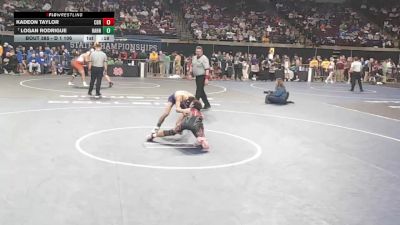 D 1 106 lbs Cons. Round 2 - Logan Rodrigue, Hahnville vs Kadeon Taylor, Central - B.R.
