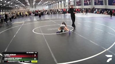 70 lbs Champ. Round 1 - Lane Horam, 484 Scrap vs Mackenzie Winkle, Best Trained Wrestling
