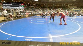 130 lbs Round Of 16 - Chance Dewey, Tulsa Blue T Panthers vs Ozzy Elliott, The Glasgow Wrestling Academy