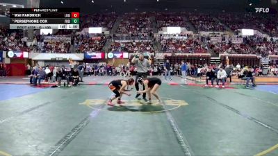 G - 100 lbs Quarterfinal - Persephone Cox, Frenchtown Girls vs Wai Fandrich, Lockwood Girls