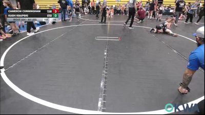 60 lbs Semifinal - Cameron Cunningham, Team Guthrie Wrestling vs Kash Knapski, Kingfisher YellowJackets