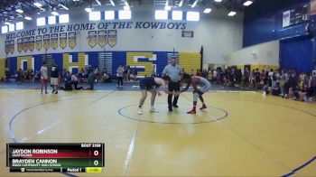 150 lbs Cons. Round 3 - Brayden Cannon, Ridge Community High School vs Jaydon Robinson, Unattached